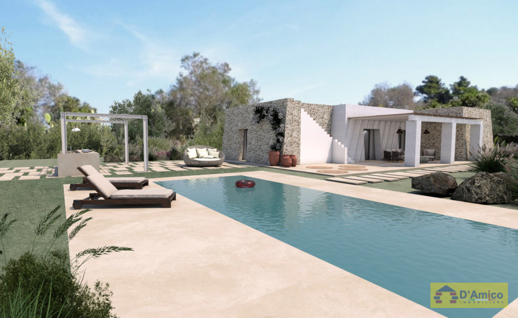 foto immobile Villa in stile Salento e piscina da realizzare, con Lamione in pietra, a Pescoluse n. 9