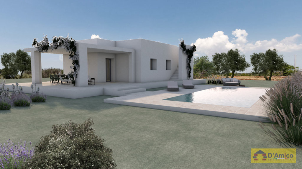 foto immobile Terreno con progetto per Villa e Piscina vista mare a Pescoluse  n. 9