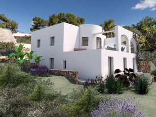 Sea view Villa under construction, 400 meters from the beach 