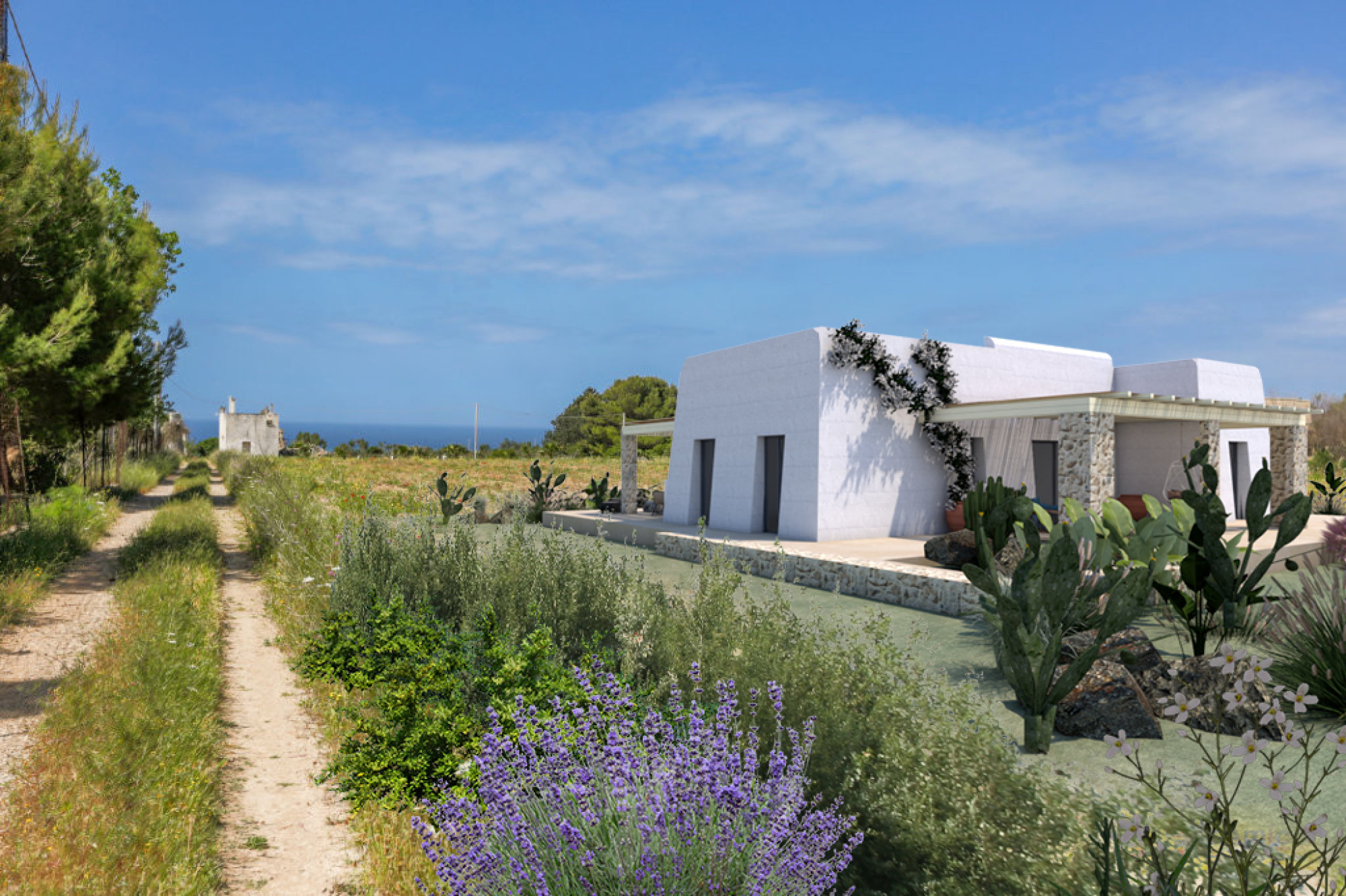 Terreno vista mare con fabbricato rurale e progetto per Villa a Pescoluse - Salve