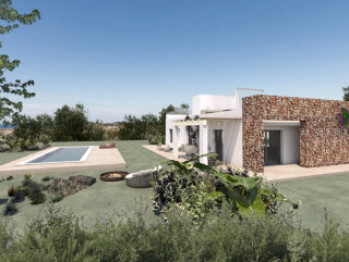 Raw Villa to be completed with pool an little Villa in stone