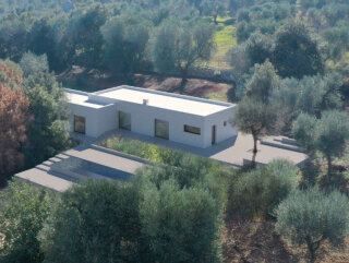 Project for a Modern Villa with Swimming pool, and Ancient Trulli Complex in Ostuni
