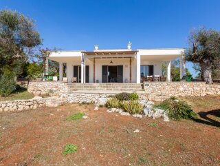 Villa Panoramica, con pajara e vista mare, a Pescoluse