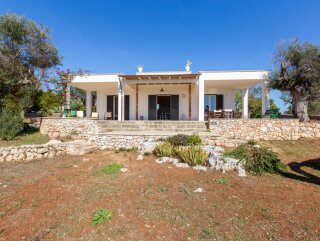 Villa Panoramica, con pajara e vista mare, a Pescoluse